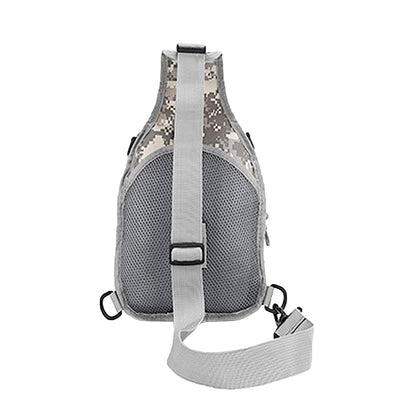 Outdoor Sport Chest Bag Sling Shoulder Bag for Men Gray