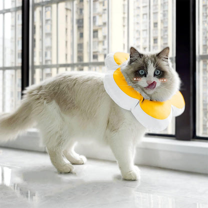 Cat Cone Collar Elizabethan Collar Anti-Bite Lick Cat Recovery Neck Collar Yellow