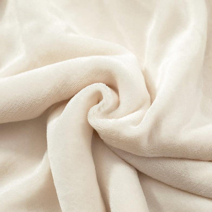 Soft Double-Sided Throw Blanket  Fuzzy Warm Reversible Blanket for Couch Bed Sofa Beige