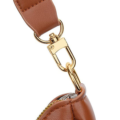 Shoulder Bag with Chain and Strap Design ¨C Underarm Purse Handbag for Women Brown