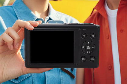Dual Screen Digital Camera Point and Shoot Selfie Camera with Fill Light-Black