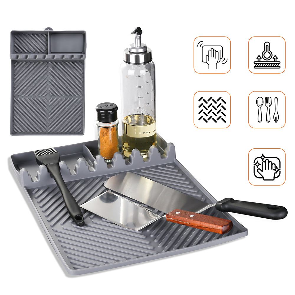Silicone Griddle Mat Side Shelf Mat Grill Pad for Blackstone Barbecue Grill Accessories Tool