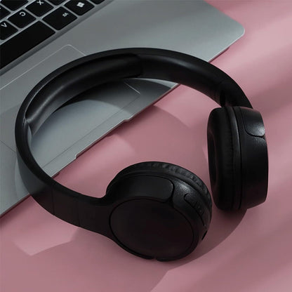 Rechargeable Bluetooth Wireless Headphones On-Ear Stereo Headset Black