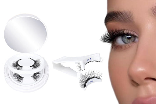 2 Pairs Of Reusable Eyelashes With Eyelash Tweezers Eyelashes Kit-Style 1