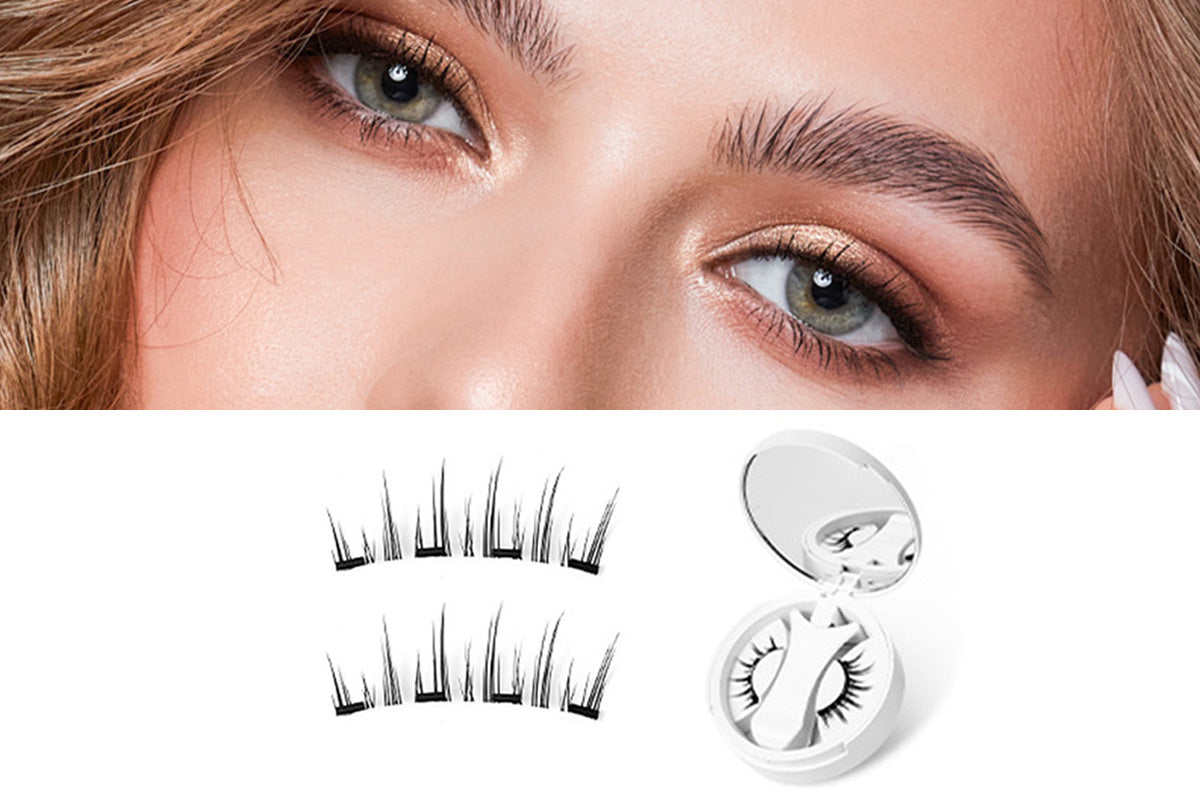 Magnetic Eyelashes Kit With Clip Reusable Magnetic Lashes Glue-Free False Lashes-Style 3