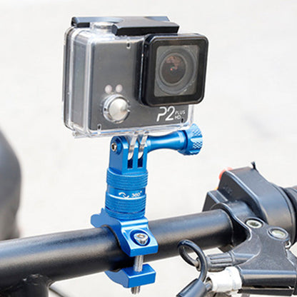 Aluminum 360-degree Bike Handlebar Mount for GoPro Hero 13 12 11 Cameras Blue