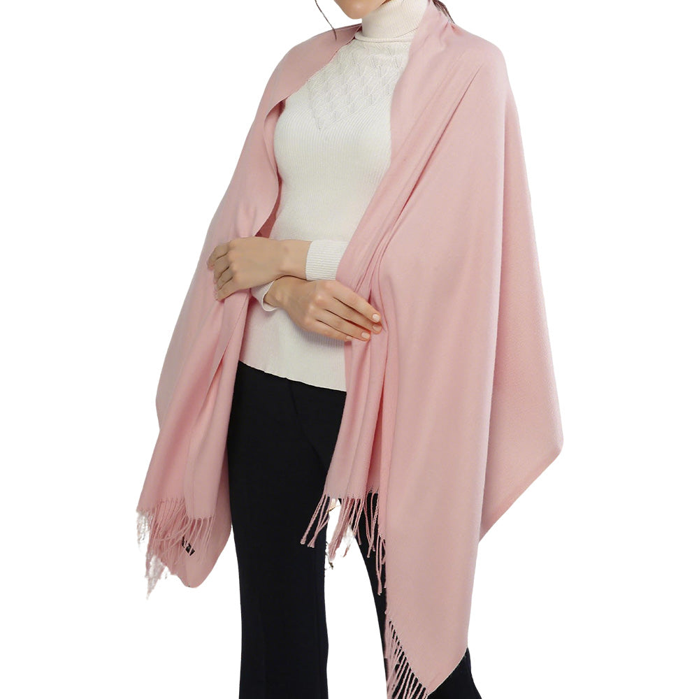 Winter Scarf for Women Shawls Wraps for Evening Dresses Large Warm Soft Scarves-Pink