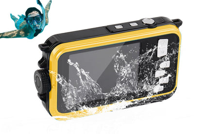 24MP Waterproof Portable Digital Underwater Camera Yellow