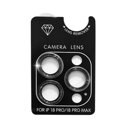 Glitter Camera Lens Protector for iPhone 18 Pro Max Alumina Glass Lens Cover Black