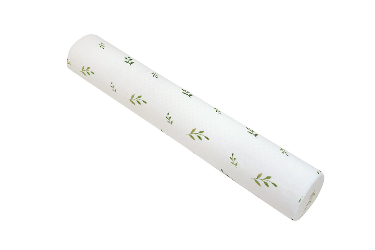 Natural Latex Body Pillow Springy Long Leg Pillow Cover Included for Sleeping-Leaf Pattern