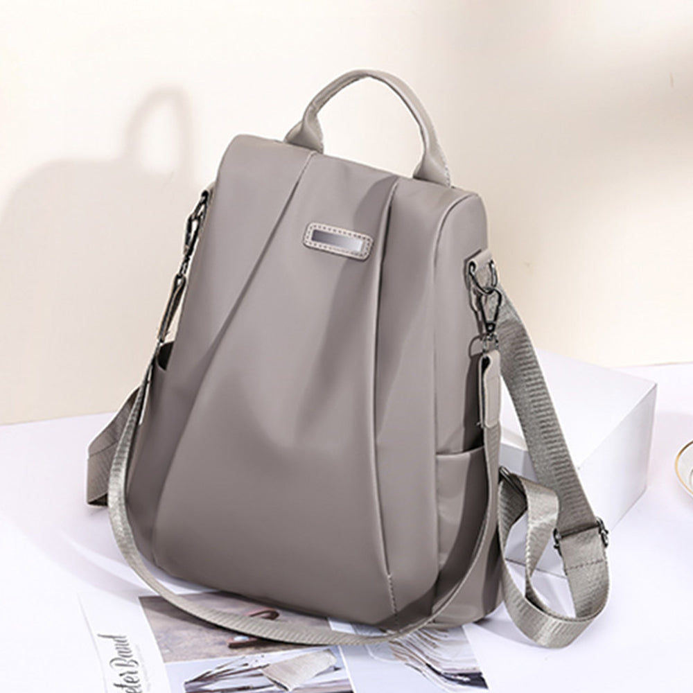 2-in-1 Anti-theft  Backpack Travel Shoulder Bag Water-Resistant Women Bag Gray
