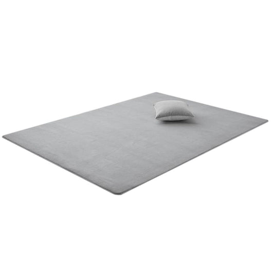Coral Fleece Soft Carpet Fast Rebound Sponge Floor Mat-Grey