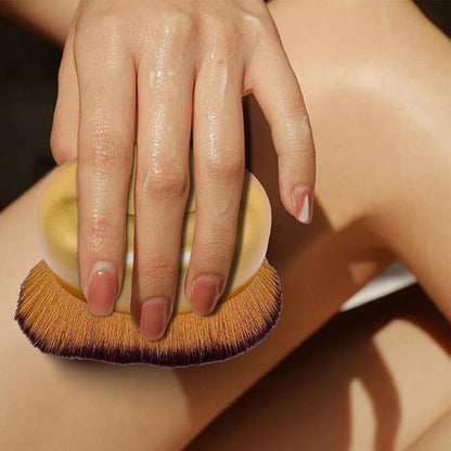 Extra Large Body Makeup Brush for Self Tanner & Liquid Cream Blending Gold