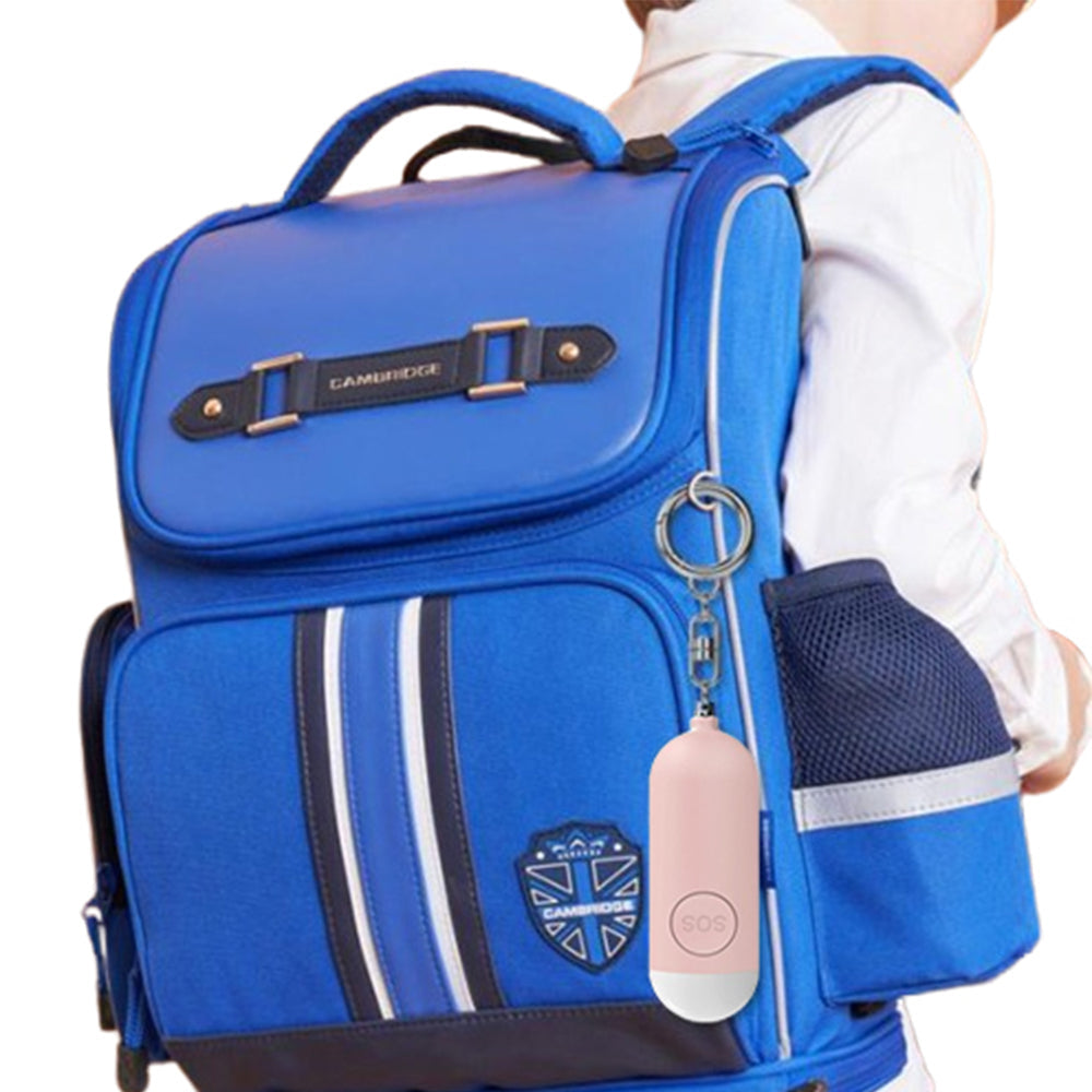 130dB Portable Personal Alarm with LED Light Safety Alarm Device for Girls Children Elderly Pink