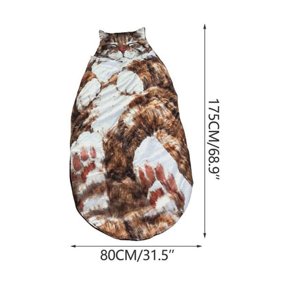 Cat Sleeping Bag Wearable Blanket for Camping Sleepovers Home Lounging Style4
