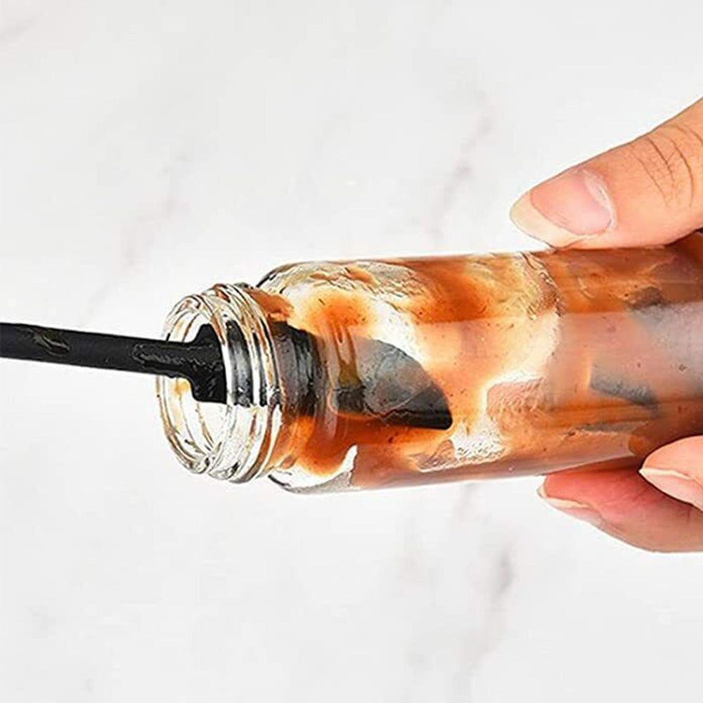 3Pcs Set Mini Silicone Spatula Reusable Cosmetics Splatula Jar Scrapers Black