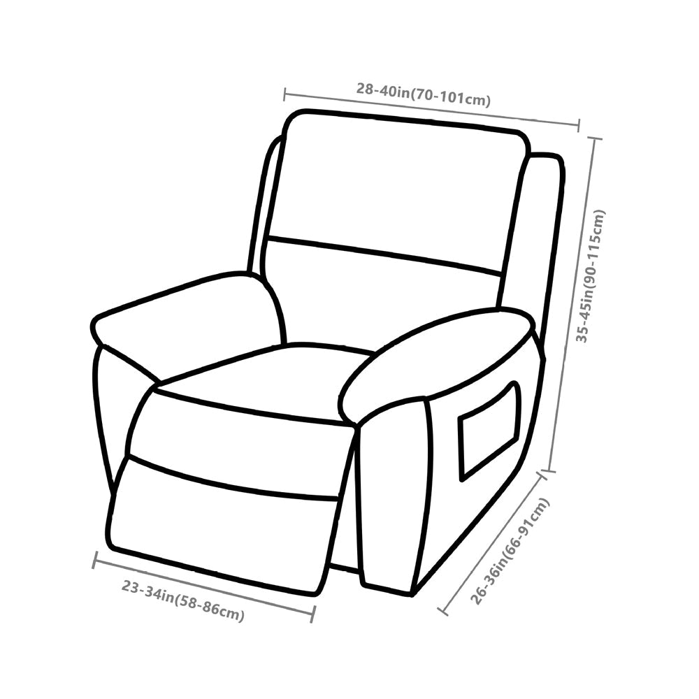 4-Piece Set Printed Recliner Chair Protector Cover Stretch  Sofa Couch Slipcover Style 1