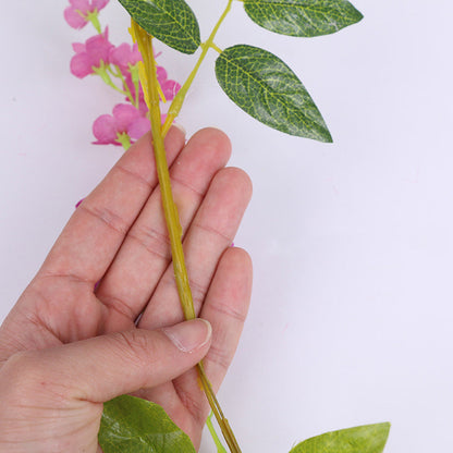 4PCS Artificial Silk Wisteria Vine Hanging Garlands 1.8m for Home & Garden Decoration Pink