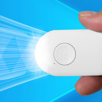 130db Personal Alarm Security Alarm with Keychain LED Flashlight Self Defense Alarm White