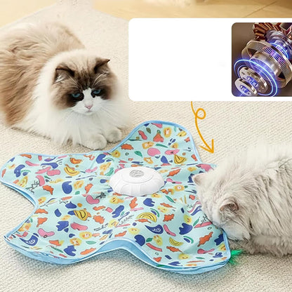 Interactive Cat Toy with Hide and Seek Feather-Green