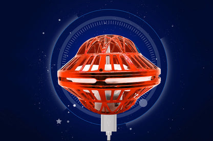 Flying Orb Ball Toy Galaxy Boomerang Hover Ball with LED Light -Red