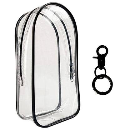 Transparent Carrier Bag Set for 15/17cm Labubu Doll Storage Case Black