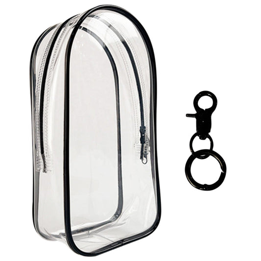Transparent Carrier Bag Set for 15/17cm Labubu Doll Storage Case Black