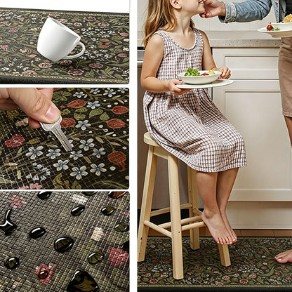 2 Piece Diatomite Kitchen Floor Mat Set - Grey