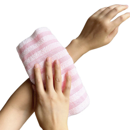 2 PCS Extra Long Exfoliating Back Scrubber Adult Bath Washcloth for Smooth Skin Pink