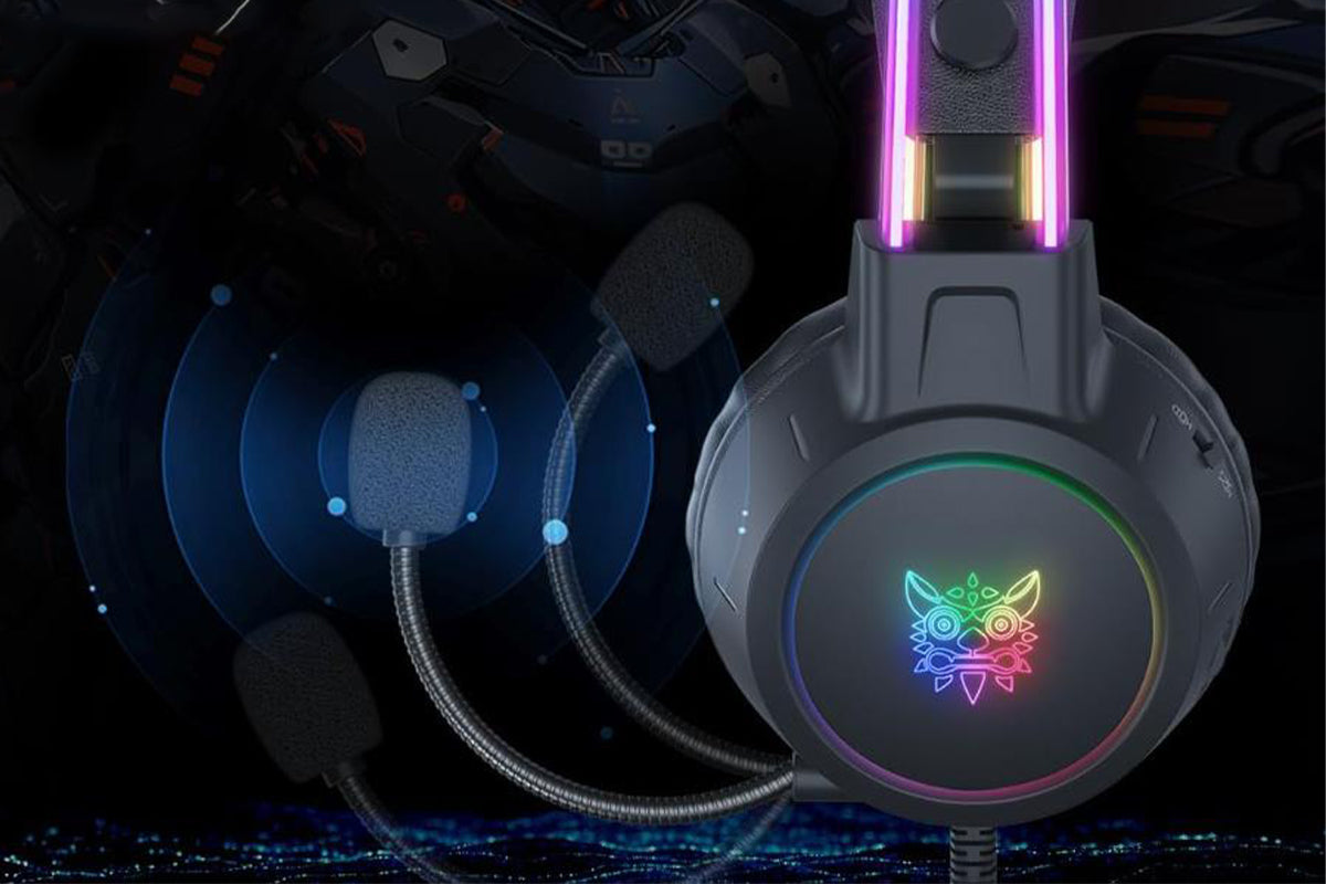 Gaming Headset with Detachable Cat Ears Wired Over LED Ear Headphones with Mic for PC Laptop PS4 PS5 Xbox Switch -Black