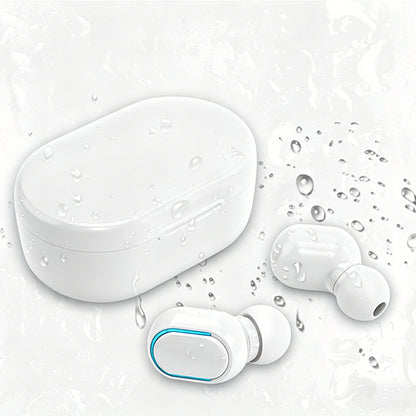 Bluetooth 5.1 Wireless Earbuds with LED Display IPX4 Waterproof Headphones-White