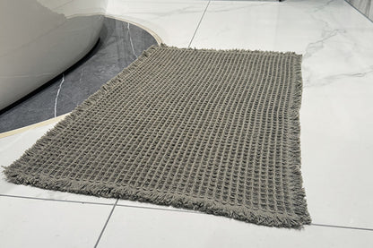 Waffle Bath Mat Super Absorbent Non Slip Bathroom Rug Rubber Backed Bath Rug -Green