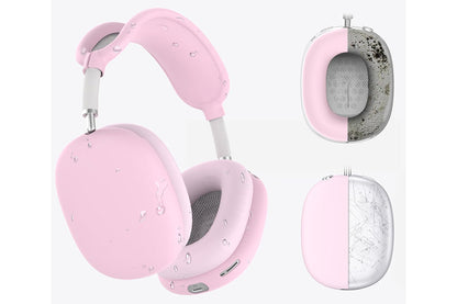 Silicone Case Cover for AirPods Max with Ear Pad Case Cover and Ear Cups Cover-Pink