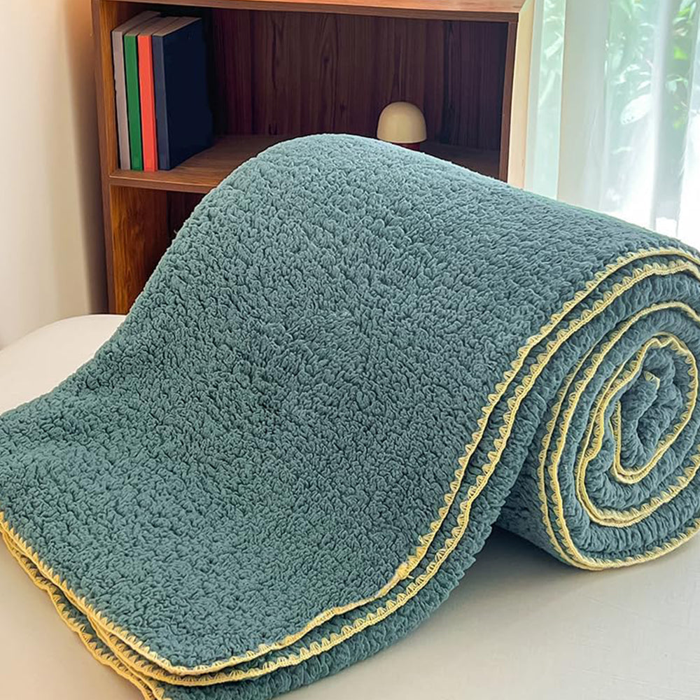 Sherpa Throw Blanket Winter Fuzzy Throws Cozy Blanket Green
