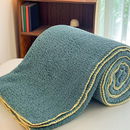 Sherpa Throw Blanket Winter Fuzzy Throws Cozy Blanket Green