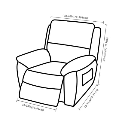 4-Piece Set Printed Recliner Chair Protector Cover Stretch  Sofa Couch Slipcover Style 3