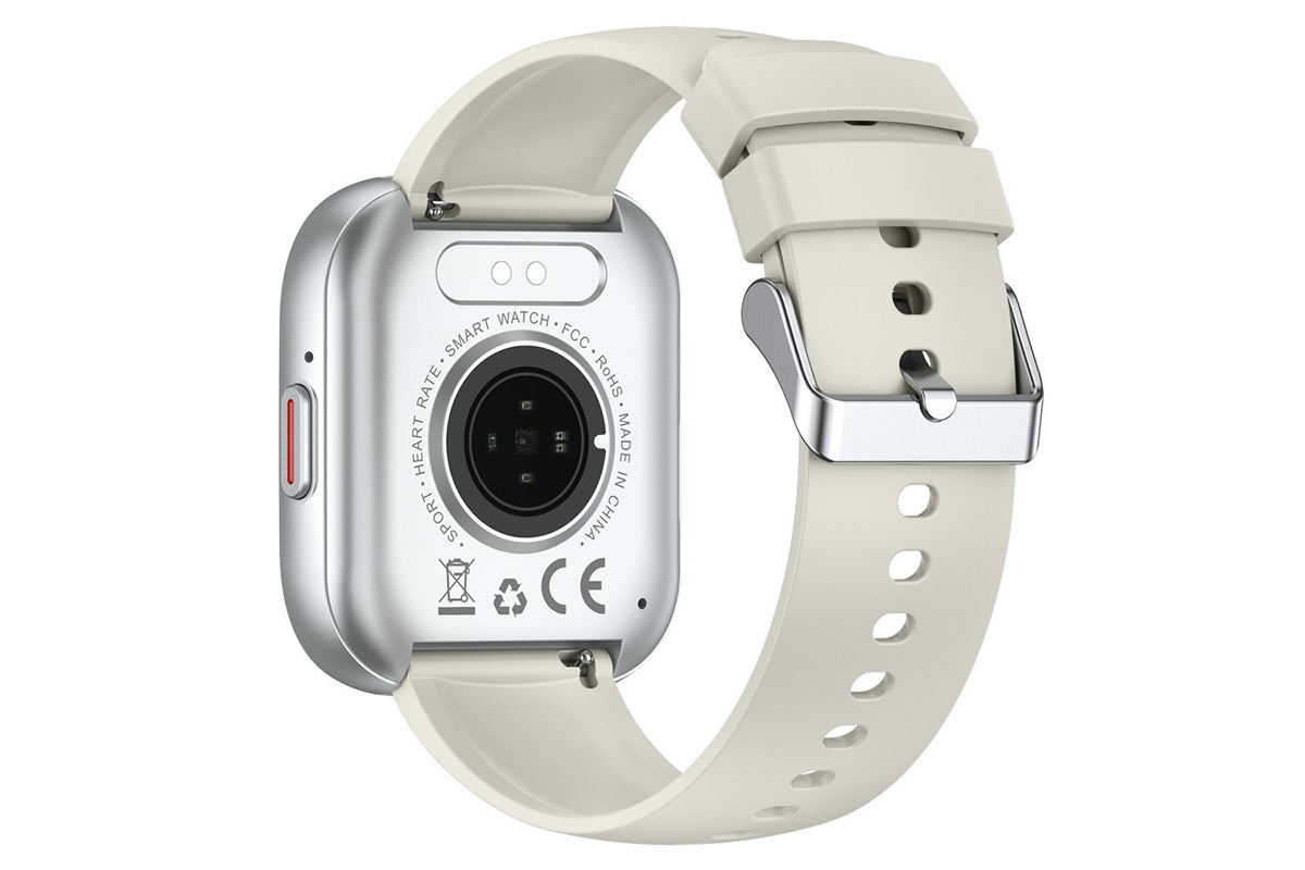 Smart Watch 1.85-Inch Fitness Watch with Heart rate Warning Sleep Monitor Blood Oxygen Calories Physiological Activity Tracker-Grey