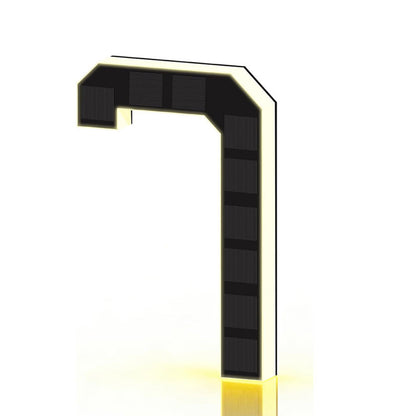 Solar Illuminated Address Sign with Light -Number 7