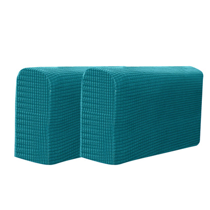 2PCS Universal Chair Arm Protector Covers Armchair Slipcovers Furniture Protector-Blue