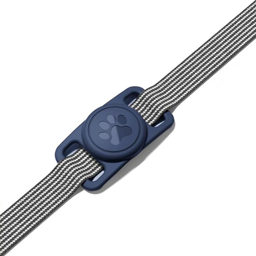 2PCS Waterproof Silicone Dog Collar Holder for Apple AirTag Blue