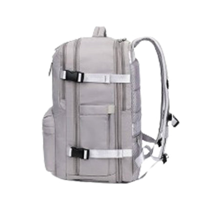 Expandable Travel Backpack Large Water-Resistant Carry on Backpack with Shoe Compartment Gray