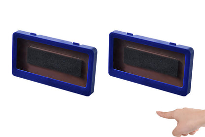 2Pcs Bathroom Waterproof Anti-Fog Wall Mount Shower Phone Storage Case-Blue