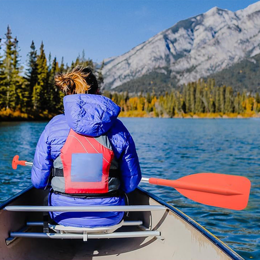 Telescoping Boat Paddle Portable Aluminium Shaft for Kayaing Boating Canoeing River Tubing Red