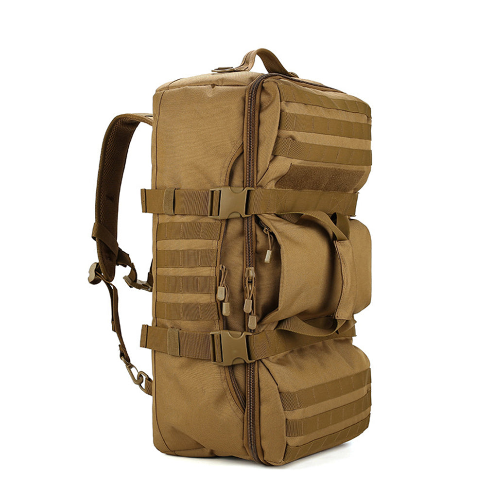 60L Military Tactical Backpack Trekking Rucksack Travel Sports Duffle Bag Khaki