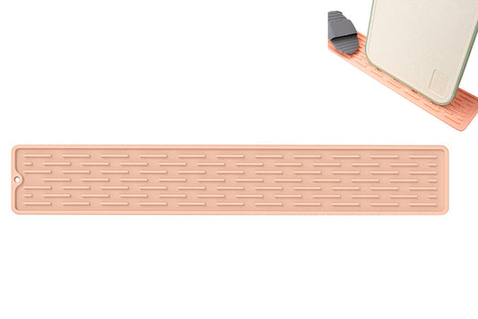 Sink Silicone Faucet Mat Sink Drain Drip Protection Pad for Kitchen-Pink