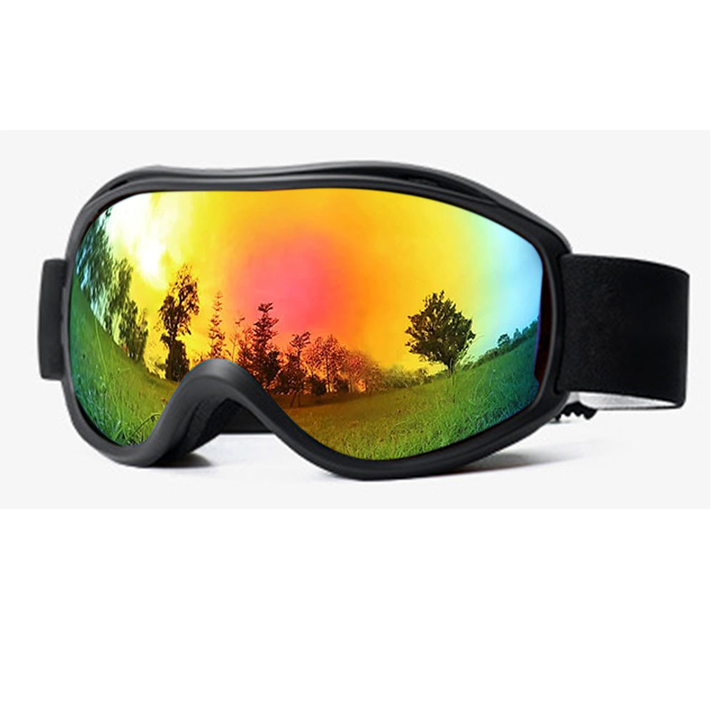 OTG Anti Fog Ski Goggles  UV400 Protection Anti Fog Lens Black Frame and Red Tinted Lens
