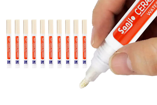 10 Pieces Tile Pen Wall Grout Restorer Pen Repair Marker Grout Filler Pen-Beige