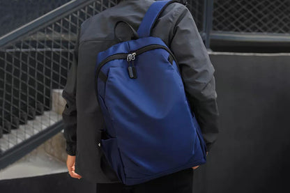 Business Laptop Backpack Anti-Theft USB Charging Port External Headphone Jack for Mens Womens -Blue