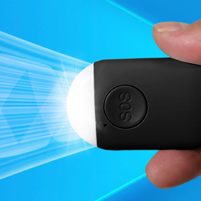 130db Personal Alarm Security Alarm with Keychain LED Flashlight Self Defense Alarm Black