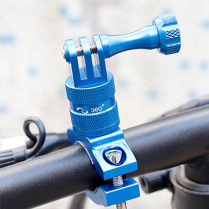 Aluminum 360-degree Bike Handlebar Mount for GoPro Hero 13 12 11 Cameras Blue